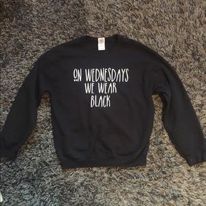 AHS On Wednesday We Wear Black Crew Neck